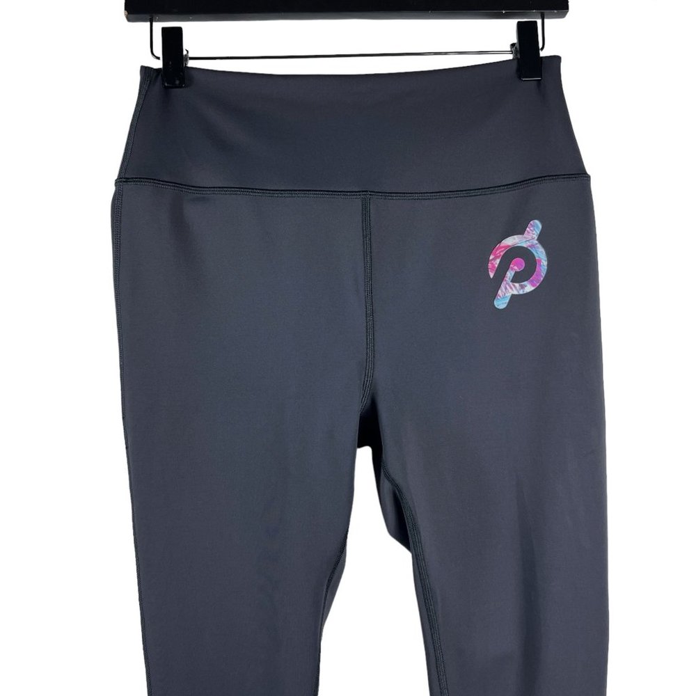 Peloton Women's Move Scalloped Hem High Rise Crop Leggings Black Size L HO121 - Picture 2 of 11